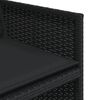 vidaXL Set da Pranzo da Giardino 9 pz con Cuscini Nero in Polyrattan