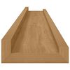 vidaXL Scaffale da parete con lo scaffale 4 pcs Marrone 80 x 9 x 3 cm