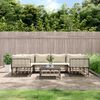 vidaXL Set Divani da Giardino 7 pz con Cuscini Antracite in Polyrattan