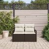 vidaXL Divano da giardino con cuscino 120 x 62 x 69 cm. polyrattan