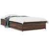 vidaXL Giroletto Rovere Marrone 90x190 cm Legno Multistrato e Metallo