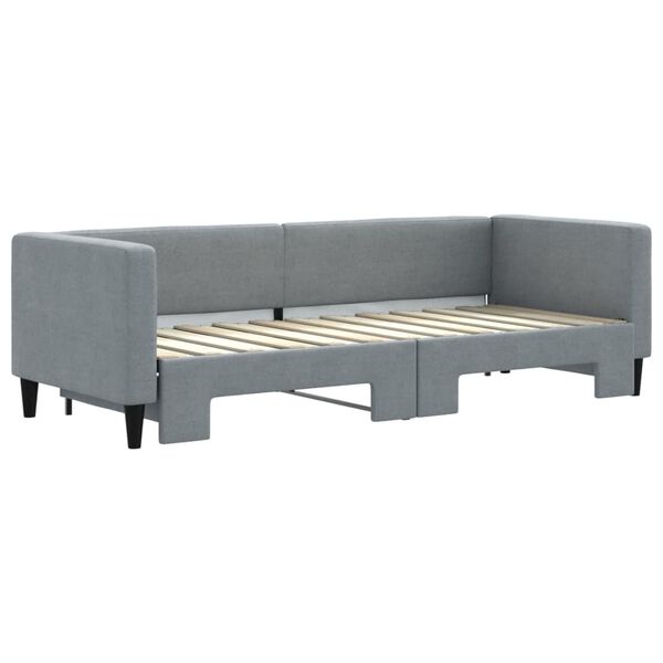 vidaXL Divano Letto con Letto Estraibile Grigio Chiaro 80x200 Tessuto