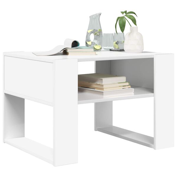 vidaXL Tavolino da salotto Bianco 66 x 53 x 45 cm Legno multistrato