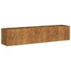 vidaXL Fioriera Arrugginita 200x40x40 cm in Acciaio Corten
