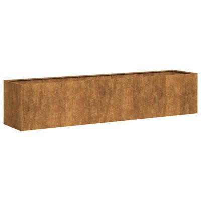 Fioriera Nera 62x30x29 Cm In Acciaio Laminato A Freddo, Rettangolare, Robusta E Decorativa Per Giardino 93321272
