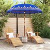 vidaXL Ombrello balinese con base Blu 215 x 215 x 260 cm