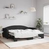 vidaXL Divano Letto con Letto Estraibile Nero 90x190 cm in Tessuto