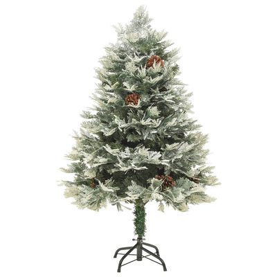 vidaXL Albero di Natale Preilluminato con Pigne Verde 150 cm PVC e PE