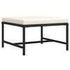 vidaXL Poggiapiedi Modulare con Cuscino in Polyrattan Nero