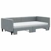vidaXL Divano Letto Estraibile Materassi Grigio Chiaro 100x200 Tessuto