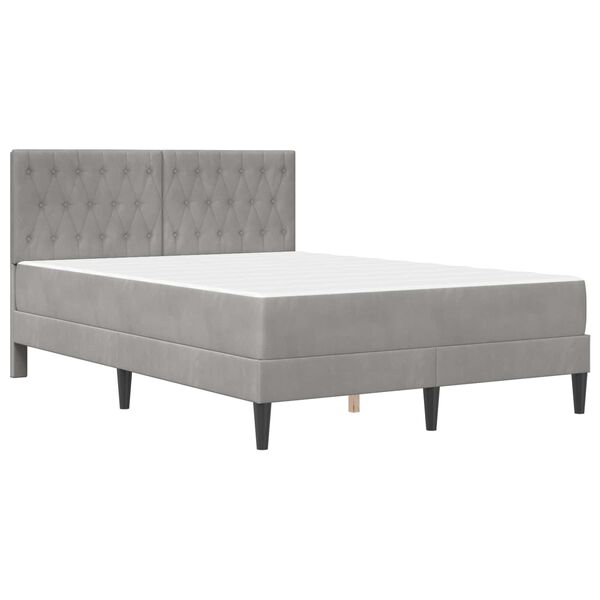 vidaXL Struttura letto con materasso Grigio chiaro 120 x 190 cm