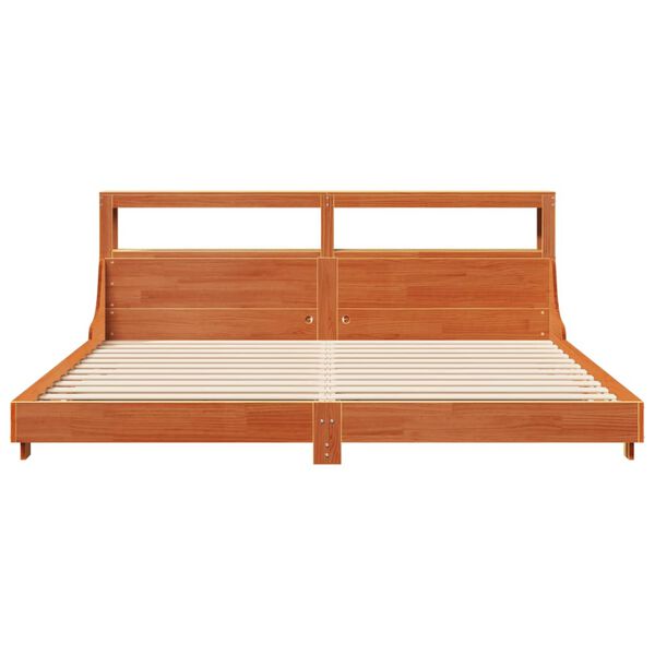 vidaXL Letto senza Materasso Marrone Cera 180x200 cm in Legno di Pino