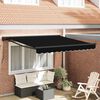 vidaXL Tenda Retrattile Nero 300 x 250 cm Poliestere e Metallo