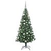 vidaXL Albero di Natale artificiale con luci integrate Verde 180 cm