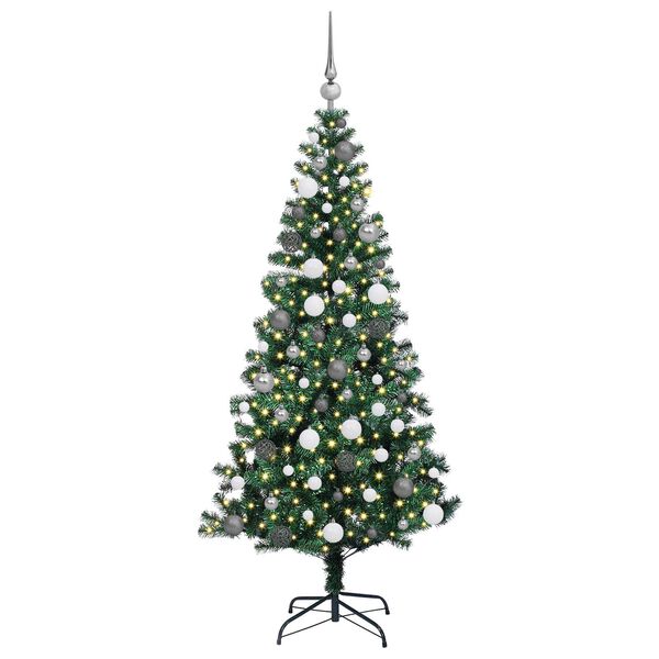 vidaXL Albero di Natale artificiale con luci integrate Verde 180 cm