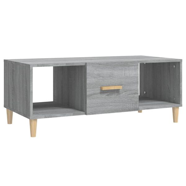 vidaXL Tavolino da Salotto Grigio Sonoma 102x50x40cm Legno Multistrato