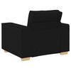 vidaXL Poltrona Divano Nero 100x78x84 cm Tessuto