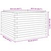 vidaXL Fioriera Giardino Marrone Cera 70x70x46 cm Legno Massello Pino