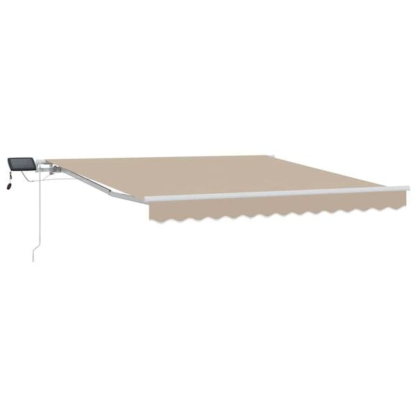 vidaXL Tenda Retrattile Beige 350 x 250 cm Tessuto e acciaio