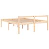 vidaXL Letto per Anziani 135x190 cm Double in Legno Massello di Pino