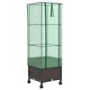 vidaXL Vaso da Giardino con Copertura per Serra e Ruote Marrone PP