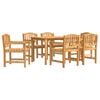 vidaXL Set da Pranzo da Giardino 7 pz in Legno Massello di Teak
