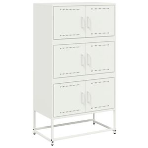 vidaXL Credenza Bianca 68,5x38,5x123,5 in Acciaio
