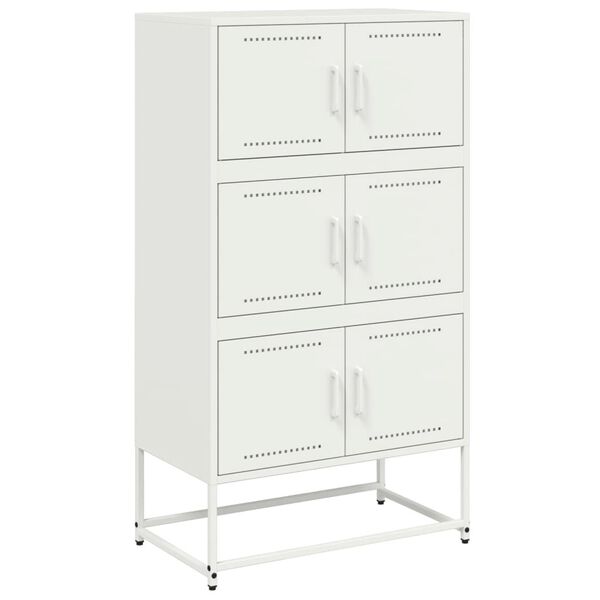 vidaXL Credenza Bianca 68,5x38,5x123,5 in Acciaio