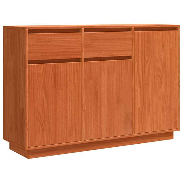 vidaXL Credenza Marrone cerato 110 x 34 x 75 cm Pino massello