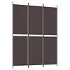 vidaXL Divisorio a 3 Pannelli Marrone 150x200 cm in Tessuto