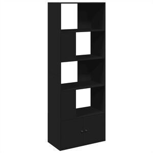 vidaXL Libreria Nera 70x36x189 cm in Legno Multistrato