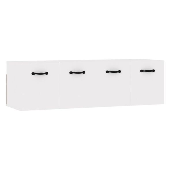 vidaXL Mobili Parete 2 pz Bianco Lucido 80x36,5x35cm Legno Multistrato