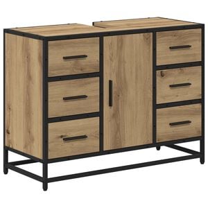 vidaXL Mobile da Bagno Rovere artigianale 80 x 33 x 60 cm