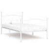 vidaXL Giroletto Base con Doghe Bianco in Metallo 90x200 cm