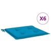 vidaXL Cuscini per Sedia 6 pz Blu 50x50x3 cm in Tessuto Oxford