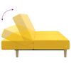 vidaXL Divano Letto a 2 Posti con Poggiapiedi Giallo in Tessuto