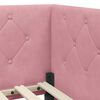vidaXL Cornice del letto ad angolo Rosa 90 x 200 cm Velluto