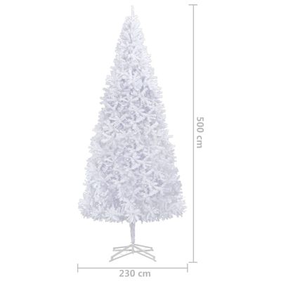 vidaXL Albero di Natale Preilluminato con Palline Bianco 500 cm