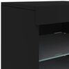 vidaXL Credenza con Luci LED Nera 162x37x67 cm