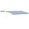 vidaXL Tettuccio Elettrico Retrattile Blu e Bianco 2,5 x 2 m