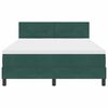 vidaXL Letto a Molle con Materasso Verde Scuro 140 x 200 cm Tessuto