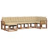 vidaXL Set di divani da esterno con cuscino 7 pcs Naturale e Beige