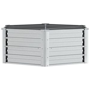 vidaXL Letto Rialzato da Giardino 129x45 cm in Acciaio Zincato Argento