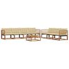 vidaXL Set di divani da esterno con cuscino 8 pcs Naturale e Beige