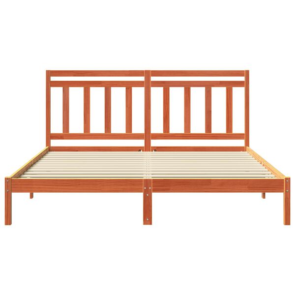 vidaXL Struttura del letto Marrone cerato 205,5 x 185,5 x 100 cm