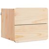 vidaXL Comodino 2 pcs Naturale 39 x 34 x 33 cm Legno di pino massello