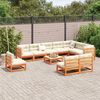 vidaXL Set Divani da Giardino 11pz Marrone Cera Legno Massello di Pino