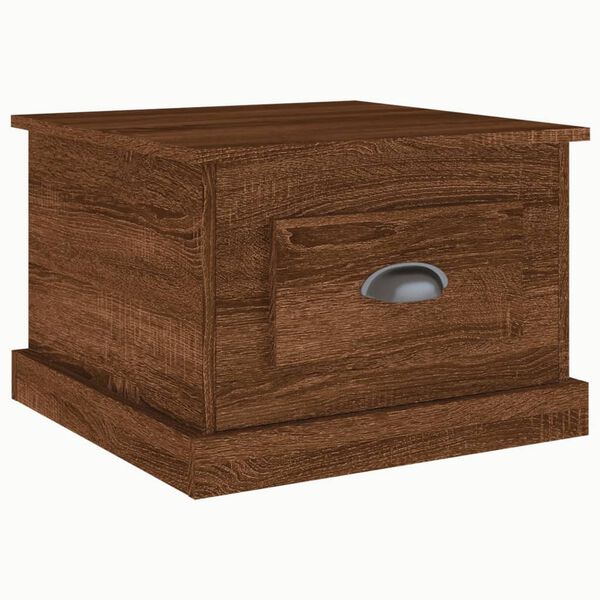 vidaXL Tavolino da Salotto Rovere Marrone 50x50x35 cm in Multistrato