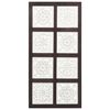 vidaXL Pannello Murale Intagliato a Mano MDF 40x80x1,5 cm Marrone e Bianco