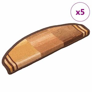 vidaXL Tappetini per Scale Autoadesivi 5 pz 65x21x4 cm Marroni